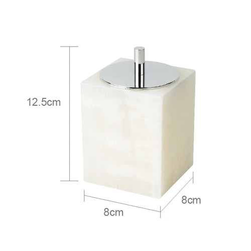 luxury natural marble bathroom accessory set - vue 19 sur 23