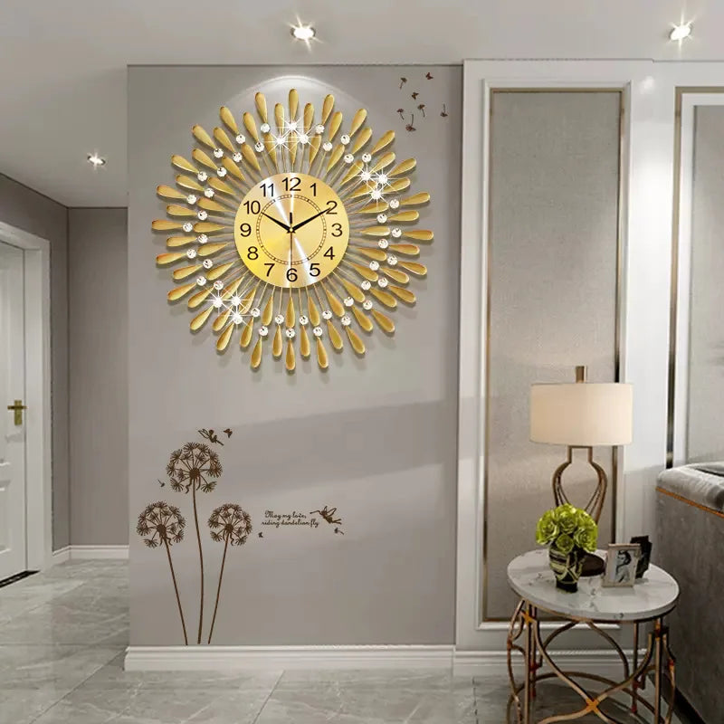 Crystal Sun Modern Style Silent Wall Clock 38X38/60X60/70X70cm, New Product Living Room Office Home Wall Decoration