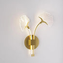 Decorative LED wall light in ginkgo leaf shape