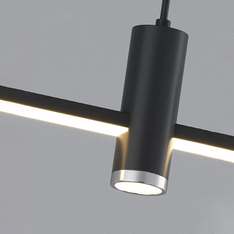 Modern minimalist metal LED pendant light - vue 5 sur 13