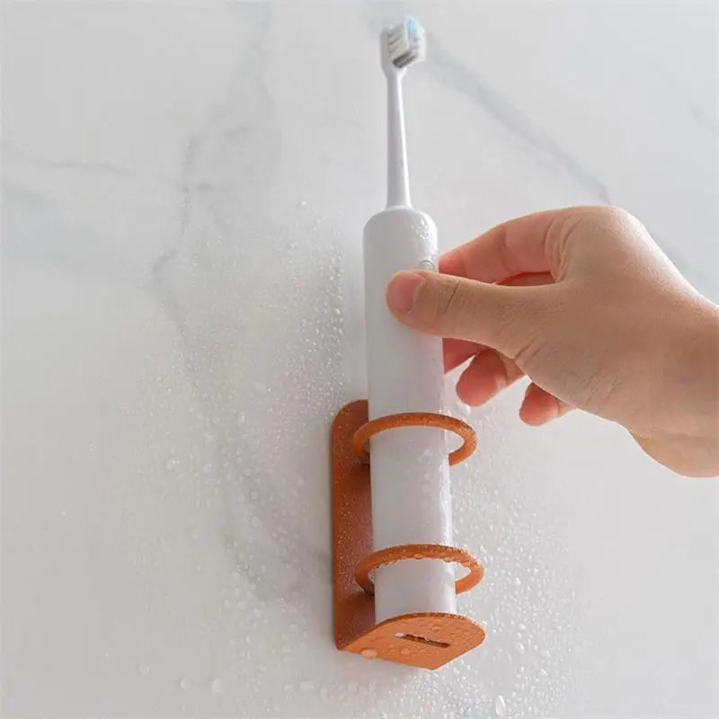 Wall-mounted toothbrush and razor holder no drilling - vue 3 sur 9