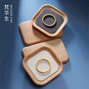 Wooden jewellery storage tray for watches and necklaces