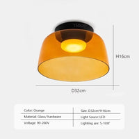 Nordic glass ceiling light with medieval design for bedroom, dining room or restaurant - modern decorative fixture