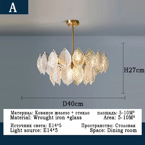 Modern glass chandelier for elegant and refined interior decor - vue 9 sur 11