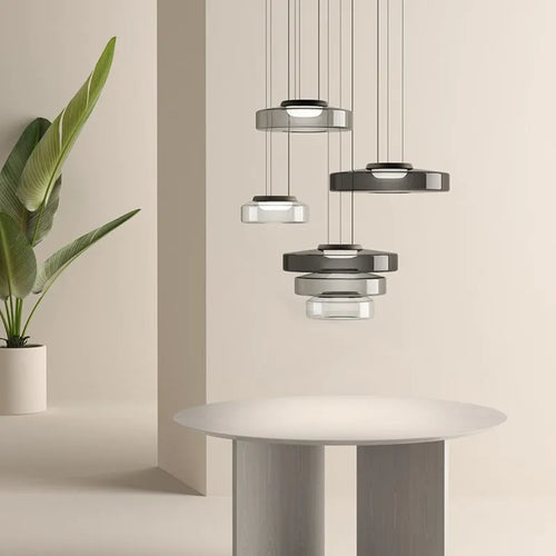 Levels series glass pendant light for modern decor - vue 2 sur 24