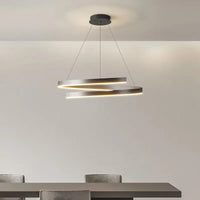 Aluminium spiral LED chandelier for home decor