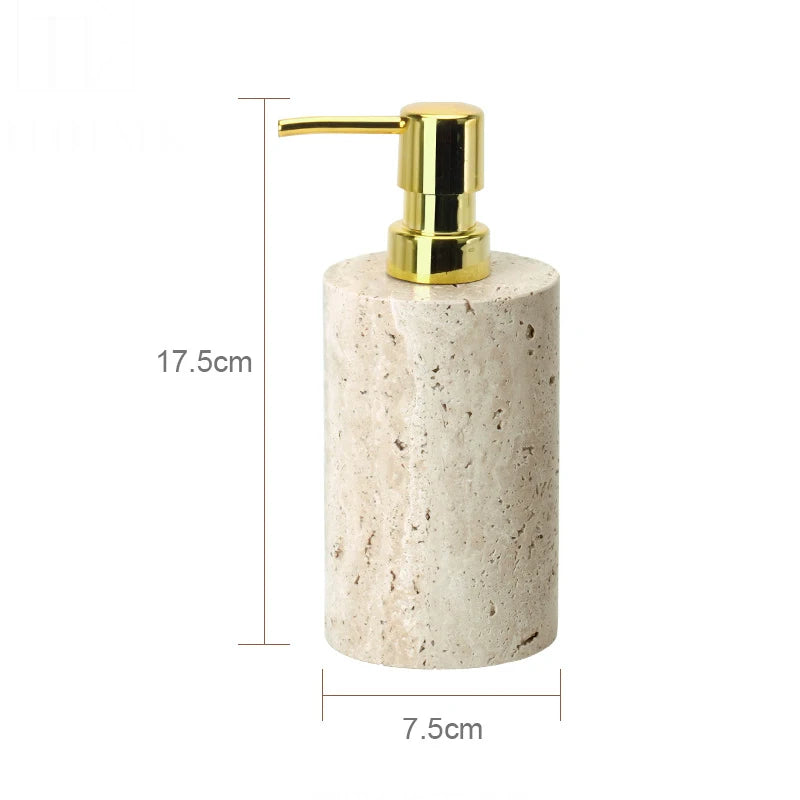 elegant travertine bathroom accessory set - vue 29 sur 30
