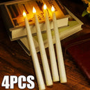 set of flameless flickering LED candles for Christmas decoration