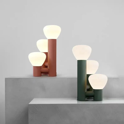 Coloured glass table lamp for interior decoration - vue 3 sur 10