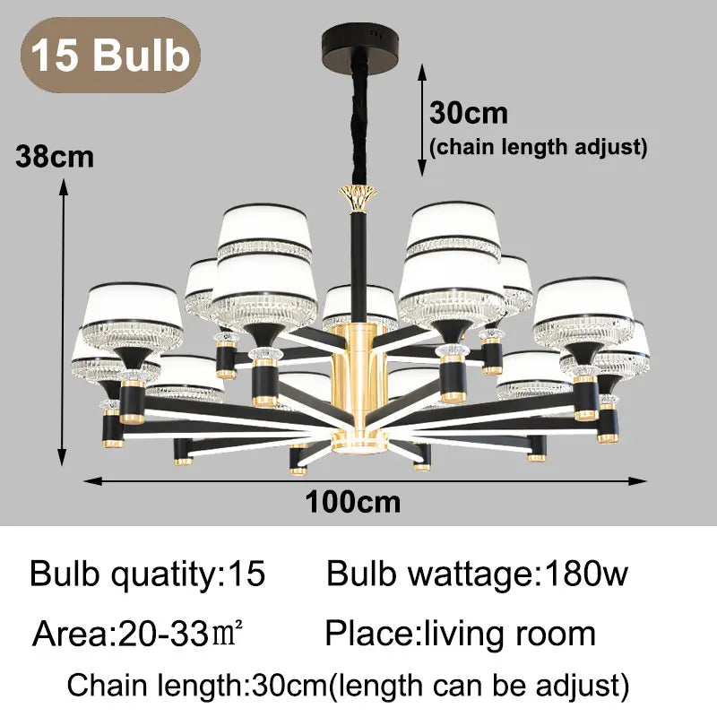 Modern Nordic design LED chandelier for elegant interiors