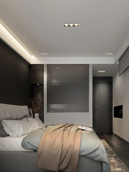 led linear anti-glare spotlight with integrated cob grille - vue 10 sur 10