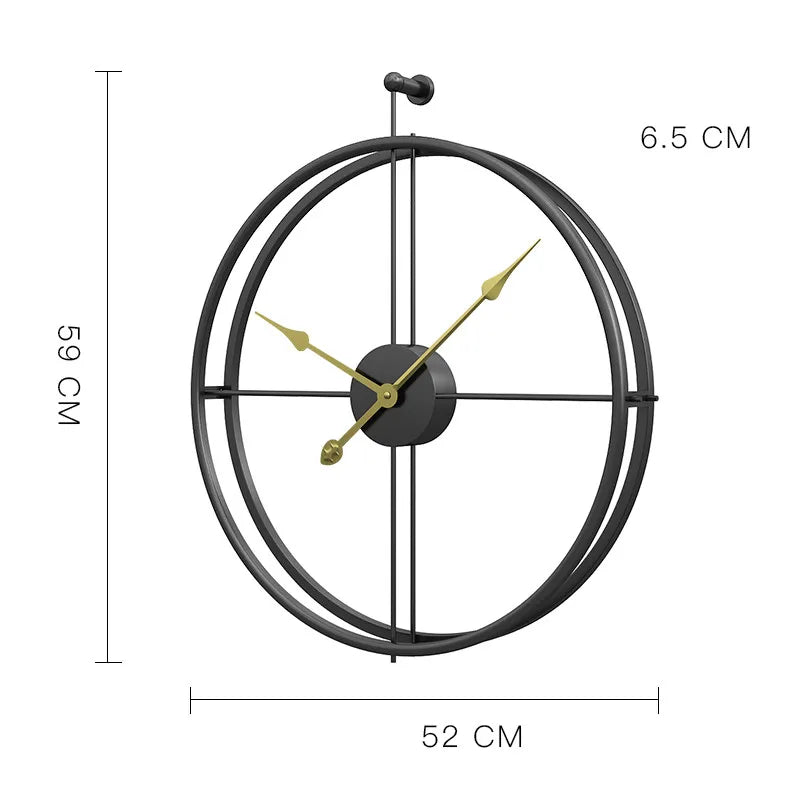 Large Silent Wall Clock, Modern Design Clocks, Home Decor, Office, Hanging Wall Watch, European Style, 55cm - vue 4 sur 8
