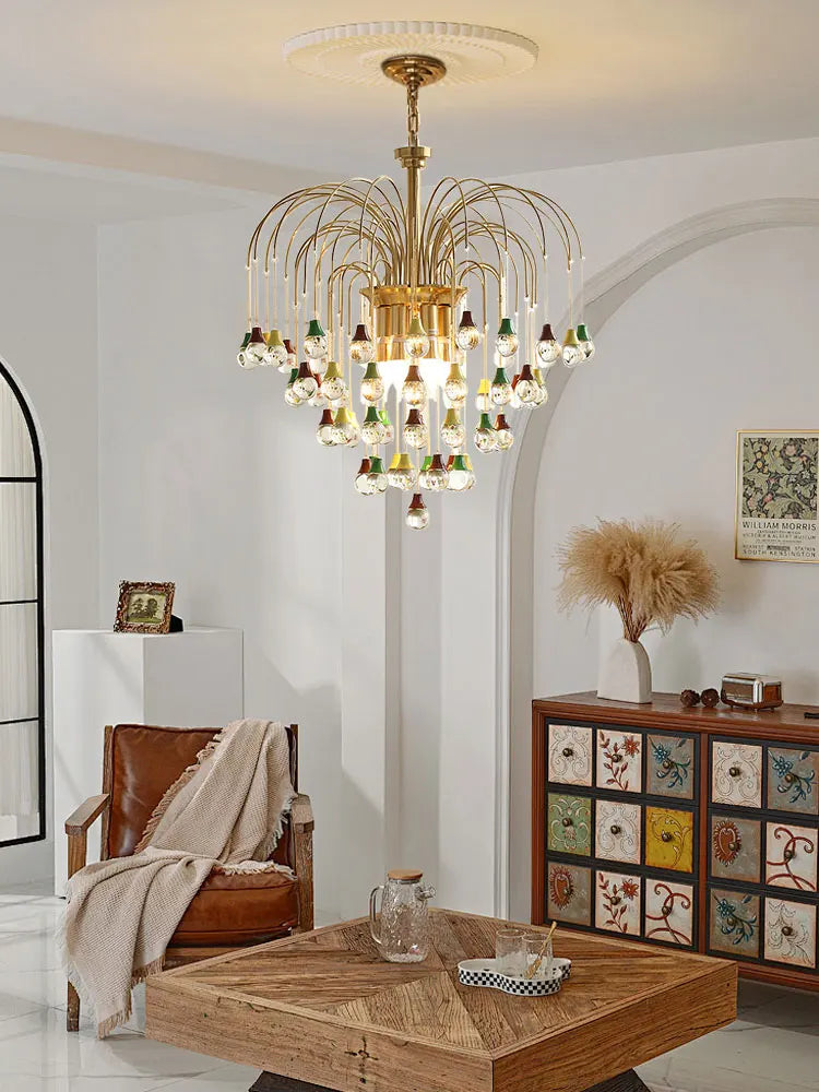 Modern angel's tear crystal LED ceiling light pendant