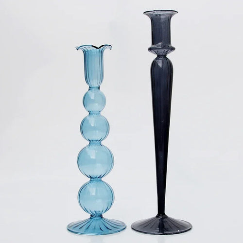 Glass candle holder for wedding decoration and table centrepiece - vue 7 sur 11