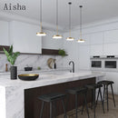 Elegant nordic-style circular iron pendant light for interior