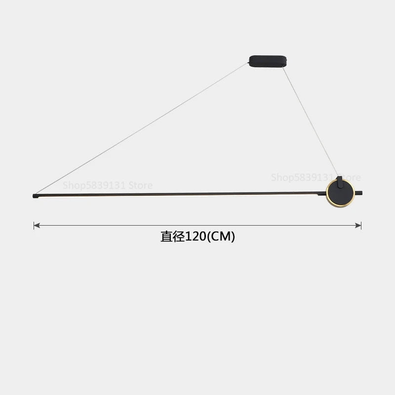 Simple nordic long strip pendant light for home decor