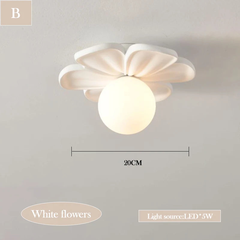 Modern petal chandelier for children's room - vue 8 sur 17