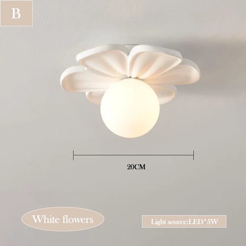 Flower wall light for modern princess bedroom - vue 13 sur 14