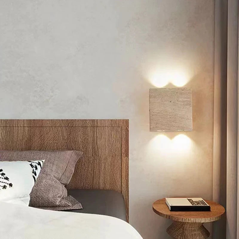 Natural stone LED wall light 3000k mood lamp