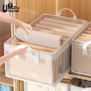 Set of 2 clear baskets with metal frame for versatile storage
