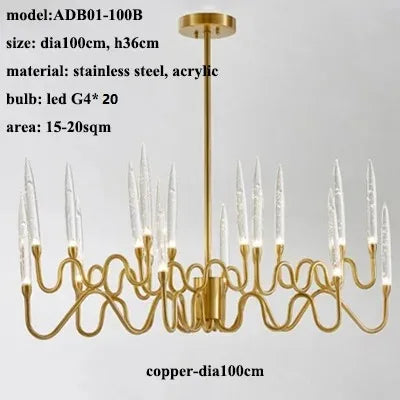 Elegant crystal designer wall light for interiors - vue 19 sur 22