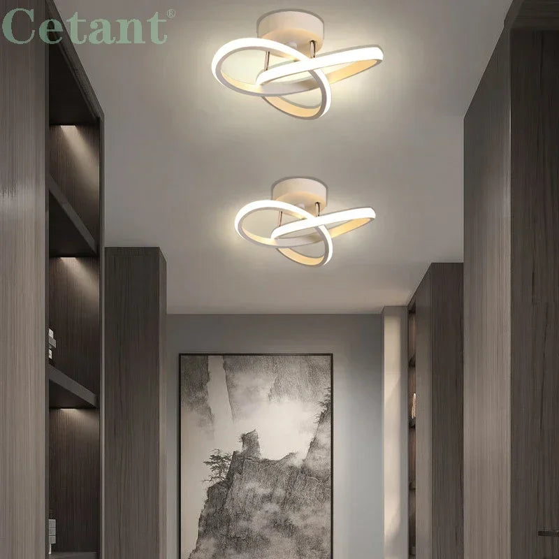 Modern LED ceiling light for hallway, stairway, entrance, hotel and home décor - vue 4 sur 10
