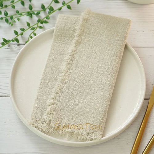 Set of 12 cotton gauze napkins