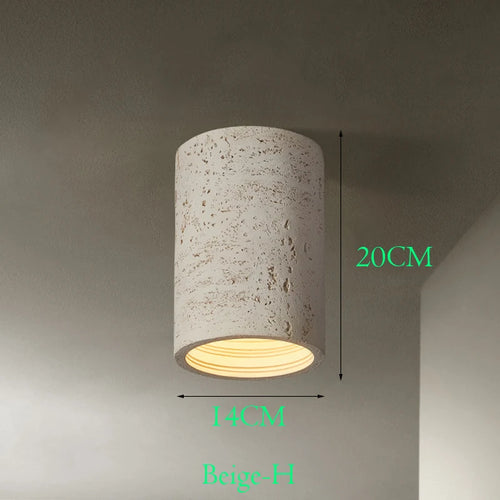 Wabi Sabi red cement LED ceiling spotlight - vue 10 sur 16