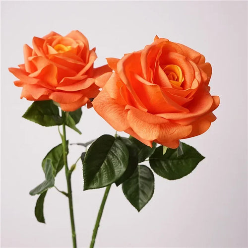 Realistic decorative white artificial roses for weddings - vue 2 sur 12