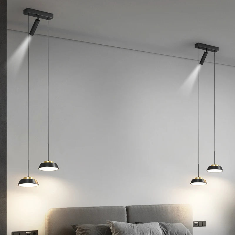 Modern minimalist black luxury pendant light with elegant design - vue 3 sur 18