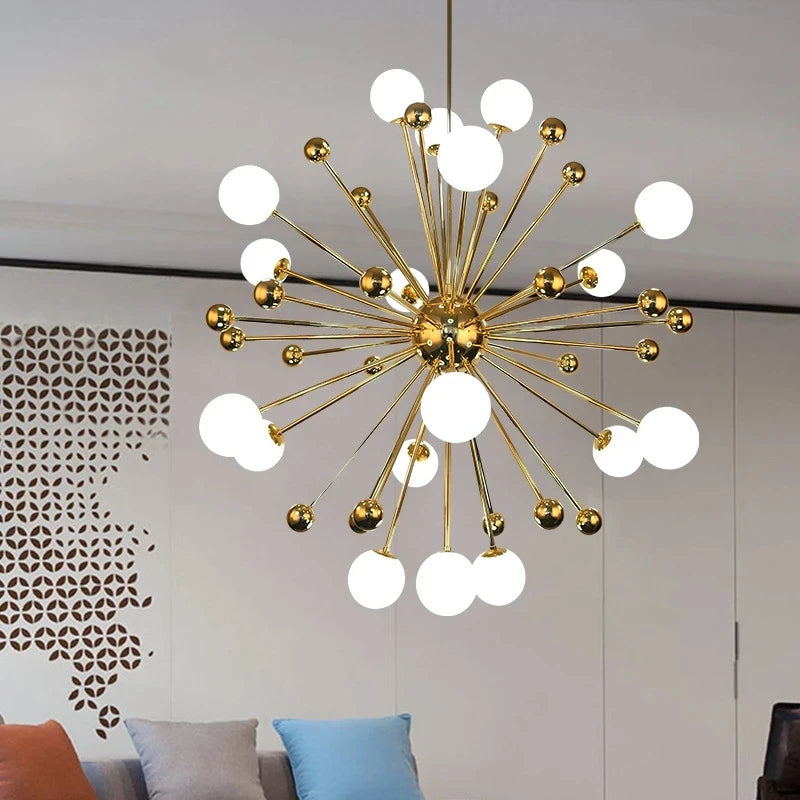 Glass dandelion pendant light for modern interior decoration