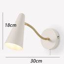 Simple Nordic wall light with switch and adjustable arm