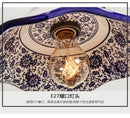 Modern blue and white porcelain wall light