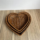 Woven rattan-style basket for fruit and decorative storage