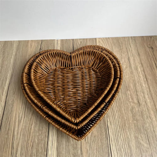 Woven rattan-style basket for fruit and decorative storage - vue 6 sur 12