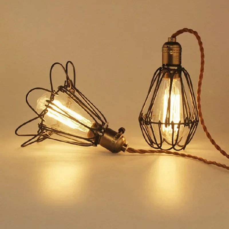 Vintage edison pendant light for industrial interior decor