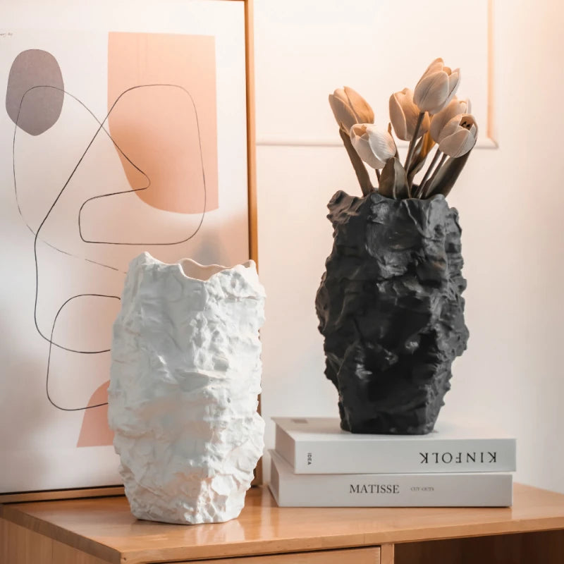 handmade ceramic vase for decorative flowers and arrangements