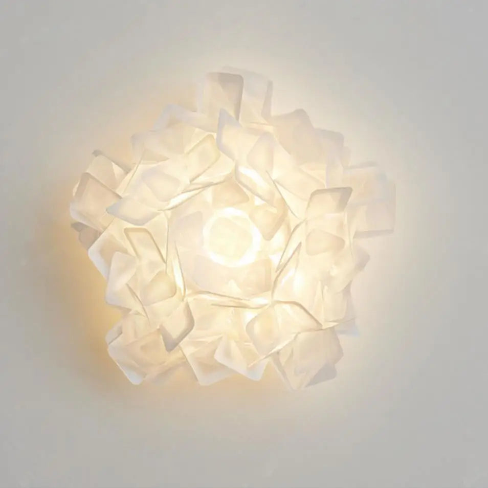 Romantic white flower LED wall light for modern foyer - vue 5 sur 6