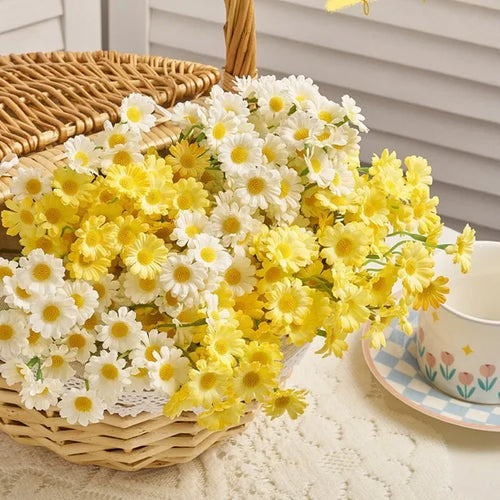 60 artificial daisy heads for versatile decorations - vue 7 sur 8