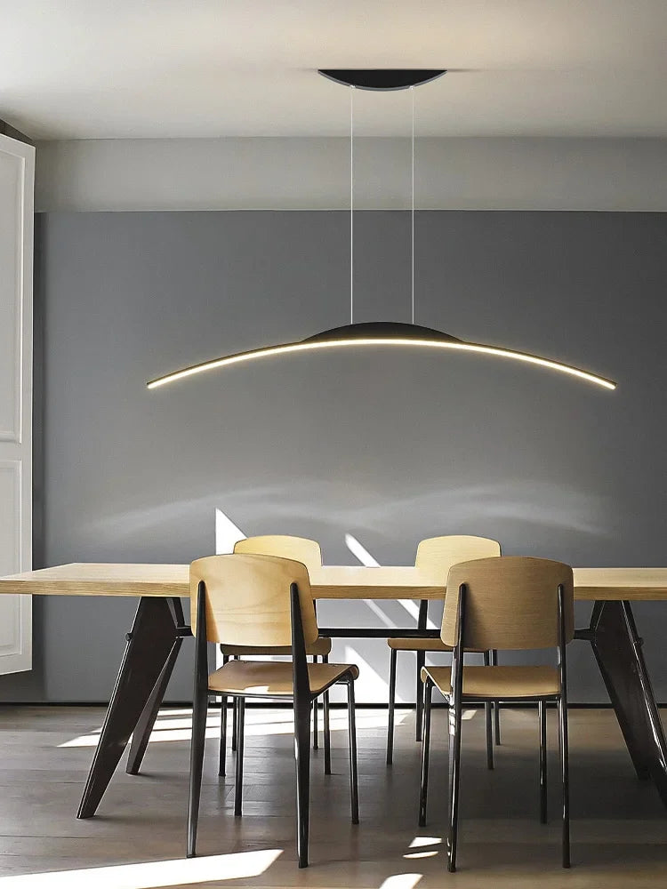 Pendant Lamps Italian Minimal Modern Studio Lamparas One Word Long Lights Restaurant Bar Ceiling Chandeliers Luster De Salon