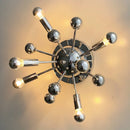 Medieval space style chrome metal wall light for restaurants