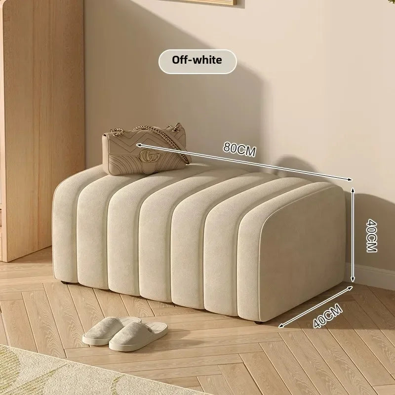 modern design shoe bench with soft and comfortable footrest - vue 19 sur 26