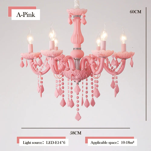 Crystal chandelier for a little girl's bedroom - vue 10 sur 12