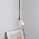 Retro glass and brass pendant light for interior decoration