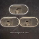 Elliptical smart anti-fog LED wall mirror with three colour settings