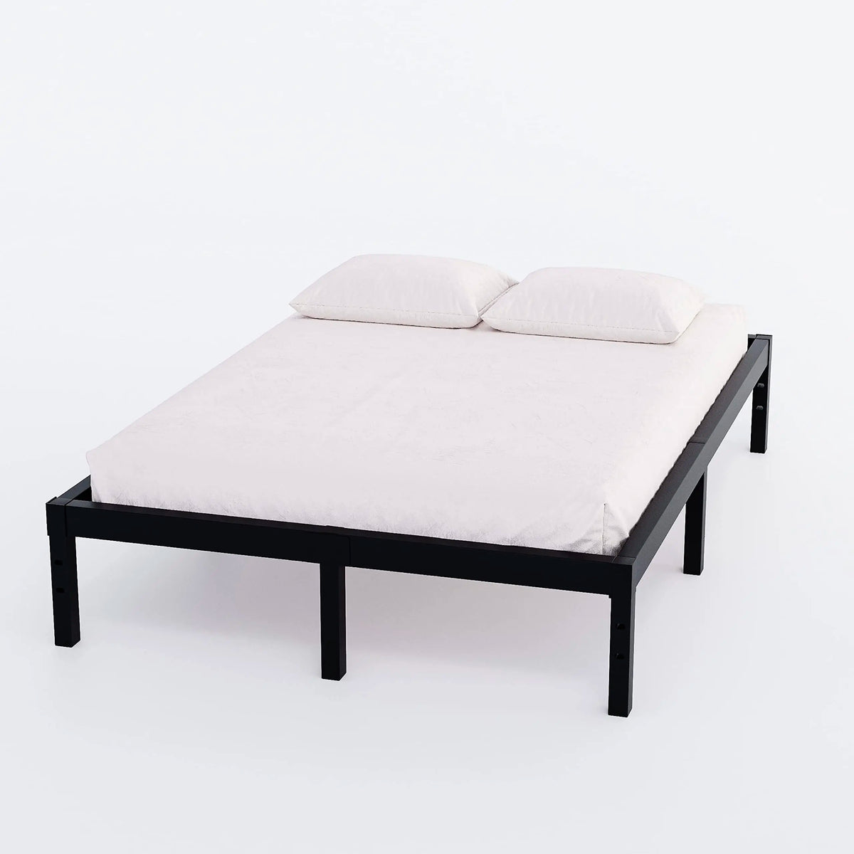 Metal Bed Frame – Heavy Duty Mattress Foundation with Anti-slip Steel Slat Support, Durable Platform Base with Underbed Storage - vue 1 sur 12