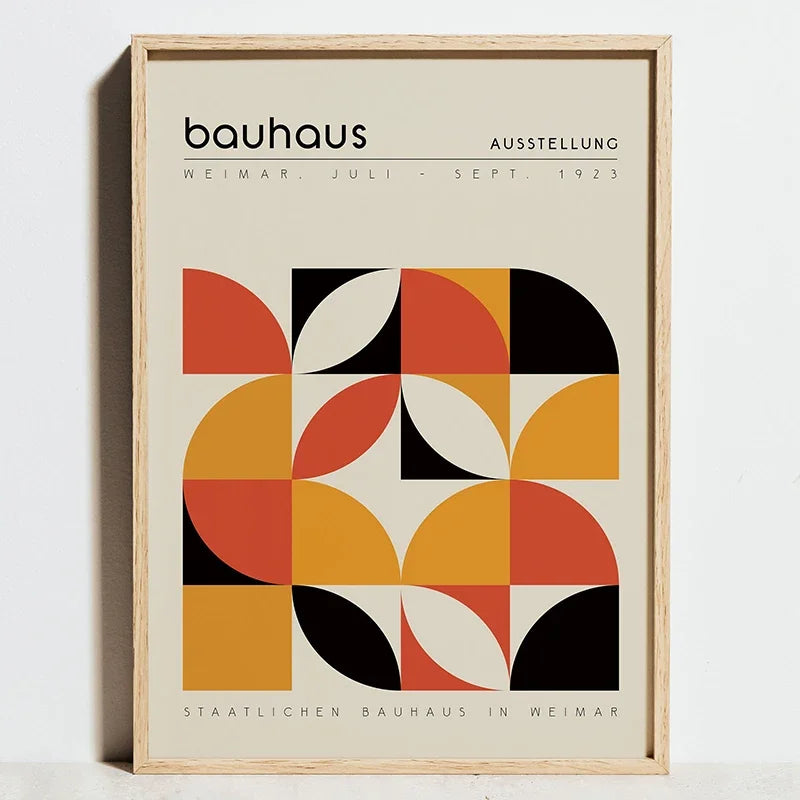 Geometric bauhaus abstract minimalist wall art posters