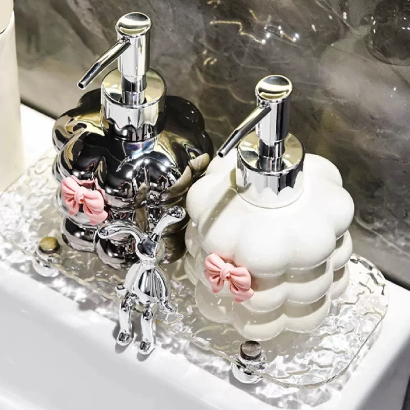 ceramic bottle for shampoo and hand sanitizer - vue 5 sur 10