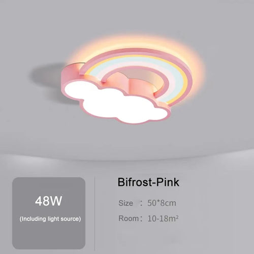 Cartoon rainbow cloud ceiling light for children, boys and girls - vue 9 sur 8