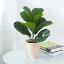 Artificial ficus plant with banyan leaves for garden or office decoration